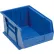 Global Industrial™ Plastic Hang & Stack Bin, 16"L x 11"W x 8"H, Blue - Pkg Qty 4