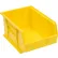 Global Industrial™ Plastic Hang & Stack Bin, 16"L x 11"W x 8"H, Yellow - Pkg Qty 4