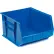 Global Industrial™ Plastic Hang & Stack Bin, 18"L x 16-1/2"W x 11"H, Blue - Pkg Qty 3