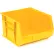 Global Industrial™ Plastic Hang & Stack Bin, 18"L x 16-1/2"W x 11"H, Yellow - Pkg Qty 3