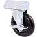 Global Industrial™ Medium Duty 5" Polyurethane Swivel Plate Caster with Brake - 250 Lb. Cap.