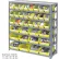 Global Industrial™ Steel Shelving with 48 4"H Plastic Shelf Bins Yellow, 36x18x39-7 Shelves