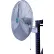Global Industrial™ 30" Oscillating Wall Mount Fan, 3 Speed, 8775 CFM, 1/3 HP, 1 Phase