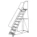 Grip 24"W 10 Step Steel Rolling Ladder 14"D Top Step - FS103214G