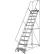 Grip 24"W 12 Step Steel Rolling Ladder 14"D Top Step - FS12314G