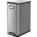 Global Industrial™ Rectangular Step On Trash Can, 12 Gallon, Brushed Stainless Steel