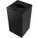 Global Industrial™ Square Recycling Can with Mixed Recycling Lid, 36 Gallon, Black