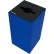 Global Industrial™ Square Recycling Can with Mixed Recycling Lid, 32 Gallon, Blue