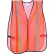 Global Industrial™ Hi-Vis Safety Vest, 1" Reflective Strips, Mesh, Orange, One Size