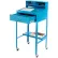 Global Industrial™ Mobile Shop Desk W/ Pigeonhole Riser, Sloped Surface, 23"W x 20"D, Blue