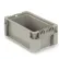 Global Industrial™ Stackable Straight Wall Container, Solid, 12"L x 7-3/8"W x 5"H, Gray