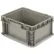 Global Industrial™ Stackable Straight Wall Container, Solid, 12"L x 15"W x 7-1/2"H, Gray