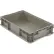 Global Industrial™ Stackable Straight Wall Container, Solid, 24"L x 15"W x 5"H, Gray