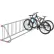 Global Industrial™ Single-Sided Grid Bike Rack, 9-Bike Capacity, Powder Coated Steel