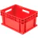 Global Industrial™ Solid Straight Wall Container, 15-3/4"L x 11-3/4"W x 8-1/4"H, Red - Pkg Qty 12