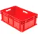 Global Industrial™ Solid Straight Wall Container, 23-3/4"Lx15-3/4"Wx8-1/4"H, Red - Pkg Qty 4