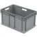 Global Industrial™ Solid Straight Wall Container, 23-3/4"L x 15-3/4"W x 12-1/4"H, Gray - Pkg Qty 3