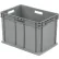 Global Industrial™ Solid Straight Wall Container, 23-3/4"L x 15-3/4"W x 16-1/8"H, Gray - Pkg Qty 2