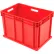 Global Industrial™ Solid Straight Wall Container, 23-3/4"Lx15-3/4"Wx16-1/8"H, Red - Pkg Qty 2