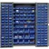 Global Industrial™ Deep Door Bin Cabinet, 144 Blue Bins, Assembled, 38"W x 24"D x 72"H