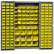 Global Industrial™ Deep Door Bin Cabinet, 144 Yellow Bins, Assembled, 38"W x 24"D x 72"H
