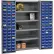 Global Industrial™ Deep Door Bin Cabinet, 96 Blue Bins, Assembled, 38"W x 24"D x 72"H