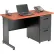 Interion® Office Desk with 2 Drawers - 48" x 24" - Cherry