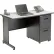 Interion® Office Desk with 2 Drawers - 48" x 24" - Gray