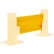 Global Industrial™ Steel Guard Rail, 2-Rib, 2'L, Yellow