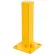 Global Industrial™ Bolt-On Steel Post for Single Guard Rail, 24"H, Yellow