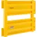Global Industrial™ Self-Closing 3 Rib Guard Rail Safety Gate, Safety Yellow, Post Mount