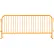 Global Industrial™ Steel Crowd Control Barrier, 8-1/2'L x 43"H, Flat Feet, Powder Coat Yellow