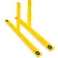 Global Industrial™ Flat Barrier Feet for Crowd Control Barrier, Yellow Powder Coat, 2/Pack