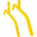 Global Industrial™ Bridge Barrier Feet for Crowd Control Barrier, Yellow Powder Coat, 2/Pack