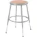 Interion® Steel Shop Stool with Hardboard Seat – Adjustable Height 19"-27" - Gray - Pack of 2