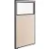 Interion® Office Partition Panel With Partial Window, 36-1/4"W x 60"H, Tan
