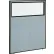 Interion® Office Partition Panel with Partial Window, 48-1/4"W x 60"H, Blue