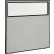 Interion® Office Partition Panel with Partial Window, 60-1/4"W x 60"H, Gray