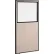 Interion® Office Partition Panel With Partial Window, 36-1/4"W x 72"H, Tan