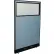 Interion® Electric Office Partition Panel with Partial Window, 48-1/4"W x 100"H, Blue