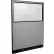 Interion® Electric Office Partition Panel with Partial Window, 60-1/4"W x 100"H, Gray