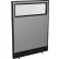 Interion® Electric Office Partition Panel with Partial Window, 36-1/4"W x 46"H, Gray