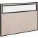 Interion® Office Partition Panel With Partial Window, 60-1/4"W x 42"H, Tan