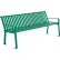 Global Industrial™ 4' Outdoor Bench with Back, Vertical Steel Slat, Green