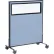 Interion® Mobile Office Partition Panel with Partial Window, 36-1/4"W x 45"H, Blue