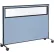 Interion® Mobile Office Partition Panel with Partial Window, 60-1/4"W x 45"H, Blue