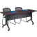 Interion® Flip-Top Training Table, 48"L x 24"W, Walnut