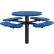 Global Industrial™ 46" Round In Ground Mount Picnic Table, Expanded Metal, Blue