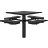 Global Industrial™ 46" Square Picnic Table, In Ground Mount, Expanded Metal, Black