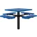 Global Industrial™ 46" Square Picnic Table, In Ground Mount, Expanded Metal, Blue